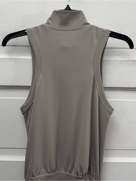 NBD NWT Taupe Ruched Maxi Dress XS High Neck Bodycon Stretch - Picture 8 of 16
